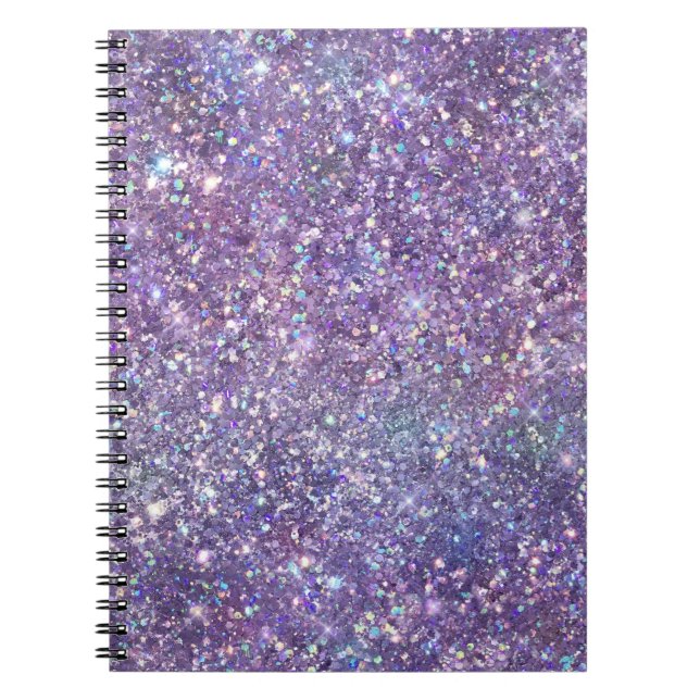 Caderno Espiral Brilho Roxo (Frente)