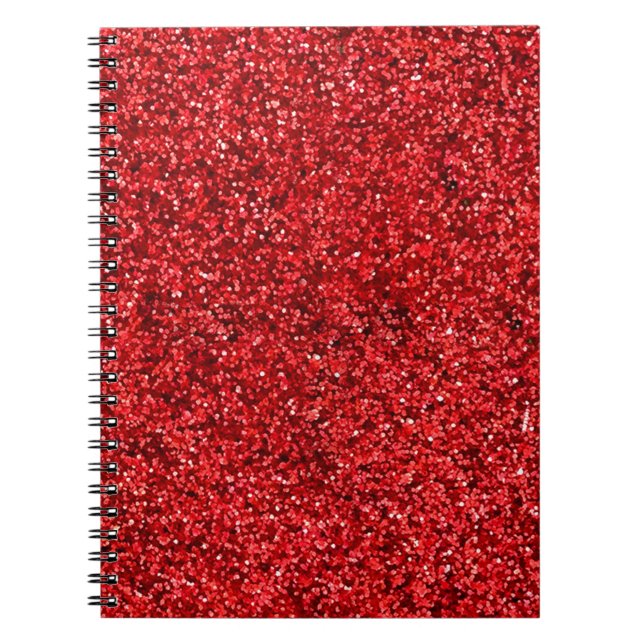 Caderno Espiral Brilho Vermelho (Frente)