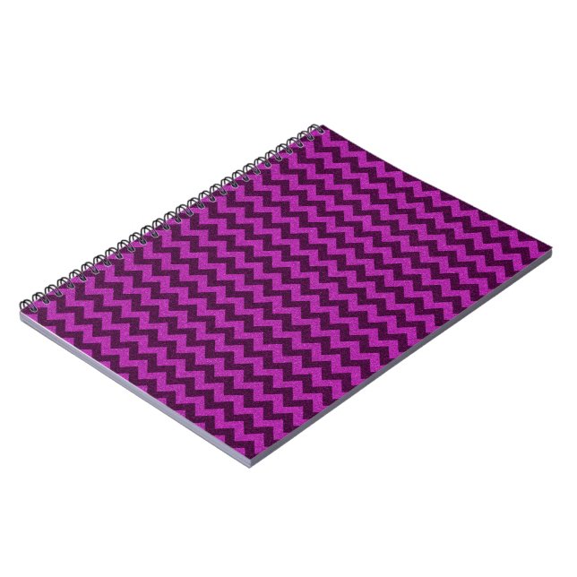 Caderno Espiral Brilho Zigue-Zague Roxo (Left Side)