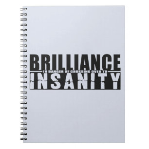 Caderno Espiral BRILLIANCE VS INSANIDADE notebook personalizado