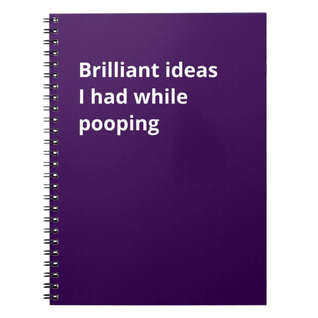 Caderno Espiral Brilliant ideas I had while pooping: Funny Gift  (Frente)