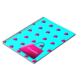 Caderno Espiral Brincadeira de Garota Azul-Aqua Moderna