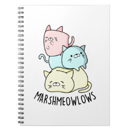 Caderno Espiral Brincadeira Marsh-meow-lows Gato Divertido Marshma