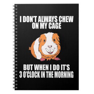 Caderno Espiral Brinco Com O Porco Da Guine De Manhã