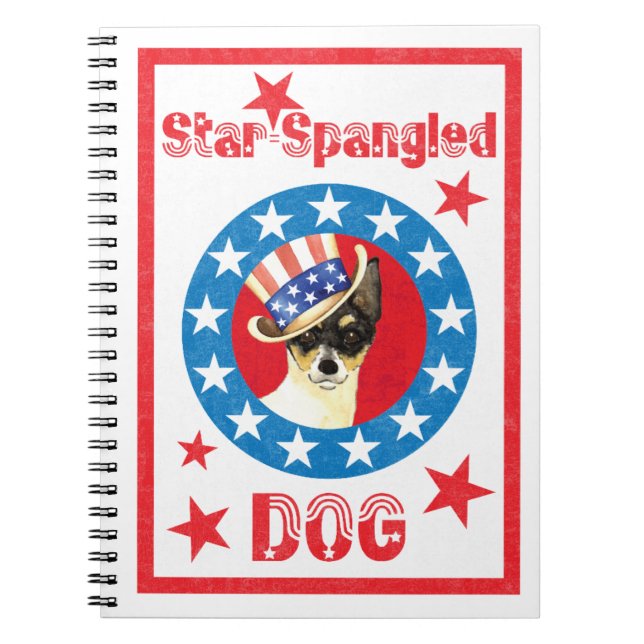 Caderno Espiral Brinquedo Patriótico Fox Terrier (Frente)