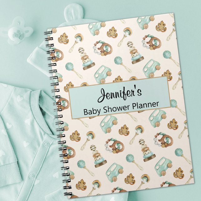 Caderno Espiral Brinquedos Vintage com o Chá de fraldas Boho Plann (Criador carregado)