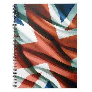 Caderno Espiral British Flag Pop Art