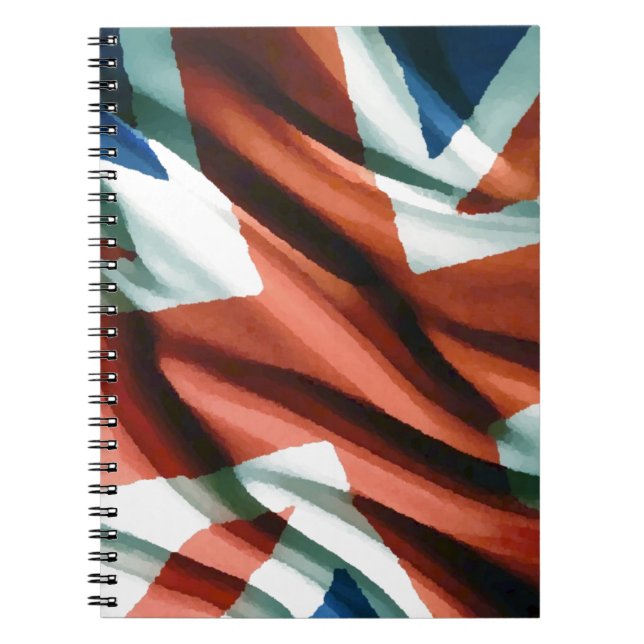 Caderno Espiral British Flag Pop Art (Frente)