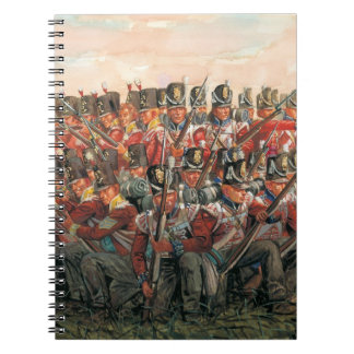 Caderno Espiral British infantry Napoleonic wars painting 