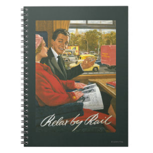 Caderno Espiral British Railways Relax by Rail Poster
