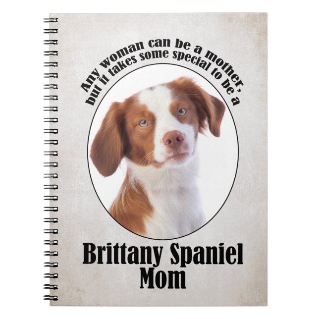 Caderno Espiral Brittany Spaniel Mãe (Frente)
