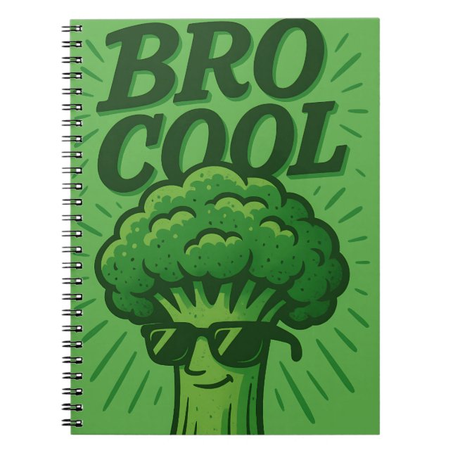Caderno Espiral Bro Legal Notebook Broccoli (Frente)