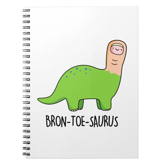 Caderno Espiral Bron-toe-saurus Funny Dinossaur Pun (Frente)