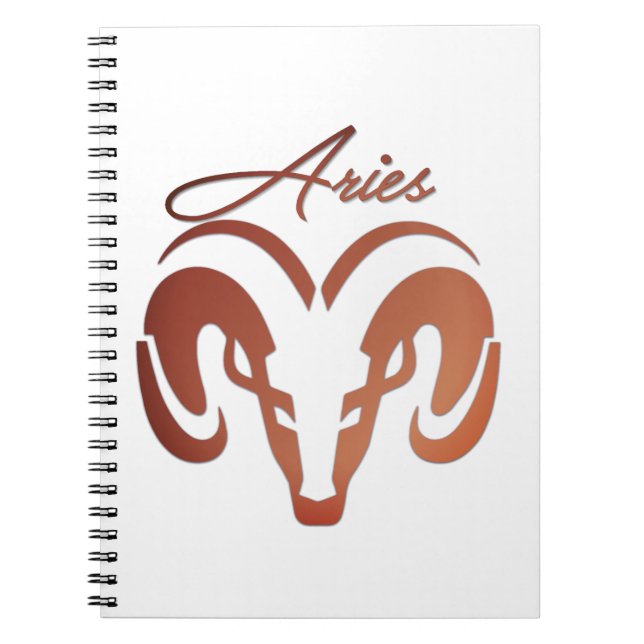 Caderno Espiral Bronze toca Ram Zodiac (Frente)