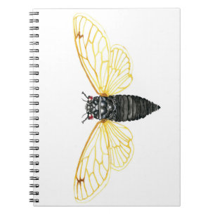 Caderno Espiral Brood X Cicada Periódica de 17 Anos