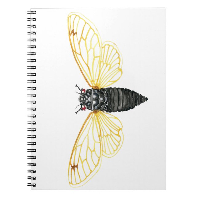 Caderno Espiral Brood X Cicada Periódica de 17 Anos (Frente)