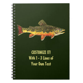 Caderno Espiral Brook Trout Fish
