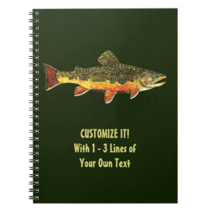 Caderno Espiral Brook Trout Fish