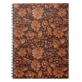 Caderno Espiral Brown Boho Floral