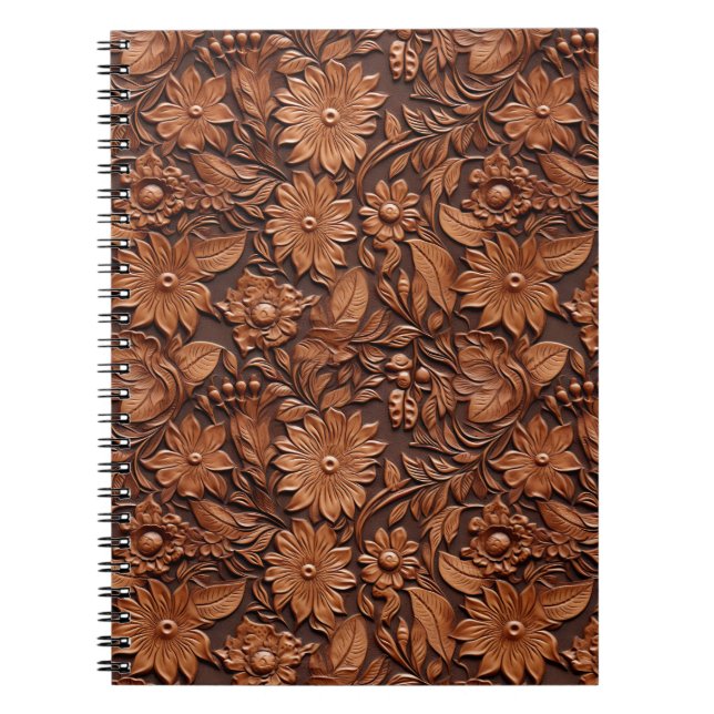 Caderno Espiral Brown Boho Floral (Frente)