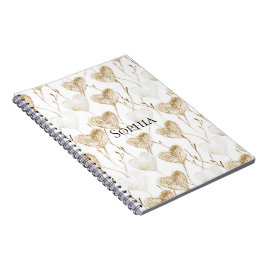 Caderno Espiral Brown Cream Boho Hearts