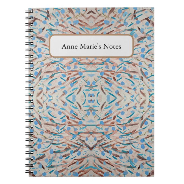 Caderno Espiral Brown Tem O Livro De Nota Personalizado Do Blues (Frente)