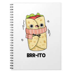 Caderno Espiral Brr-ito Engraçado Burrito Congelante Frio Trocadil