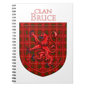 Caderno Espiral Bruce Tartan Scottish Xadrez Lion Rampant