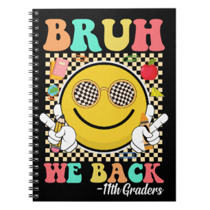 Caderno Espiral Bruh Nós Voltamos 11 Grades Cute Groovy Smile Face