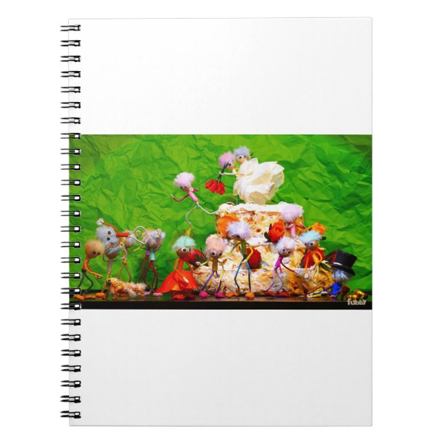 Caderno Espiral Bruidsfeest van de Fubby's. (Frente)