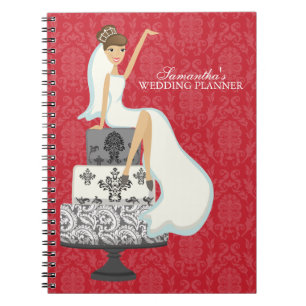 Caderno Espiral Brunette Bride no Bolo Casado {red}