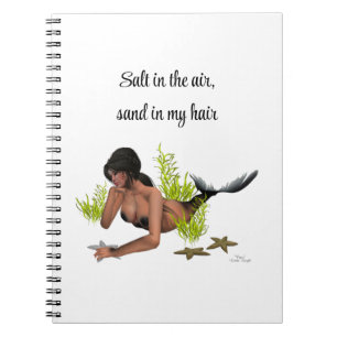 Caderno Espiral Brunette Mermaid com notebook espiral de Starfish