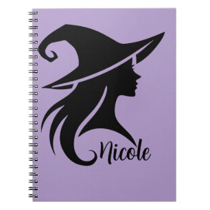 Caderno Espiral Bruxa de Chapéu Preto Feiticeiras Wiccanas Festa d