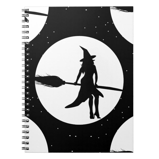 Caderno Espiral bruxa de halloween (Frente)