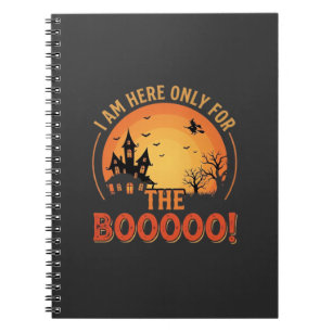 Caderno Espiral Bruxa de Halloween Casa Assombrada Design de Boo_1