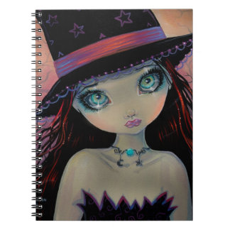 Caderno Espiral Bruxa de Olhos Brilhantes