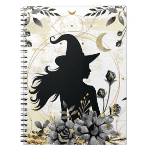 Caderno Espiral bruxa moderna contemporânea do Halloween 3