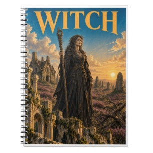 Caderno Espiral Bruxa, Monstro de Fantasia Gótica