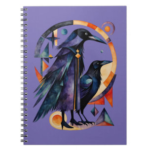 Caderno Espiral Bruxas Modernas - uma obra de arte abstrata 4 - Fa