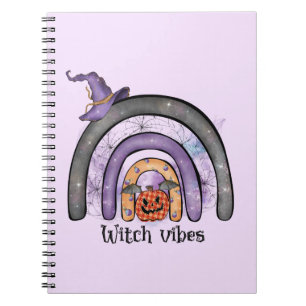 Caderno Espiral Bruxas Vibes Black Rainbow