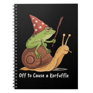 Caderno Espiral Bruxo Sapo Caprichoso Pronto para Causar uma Confu