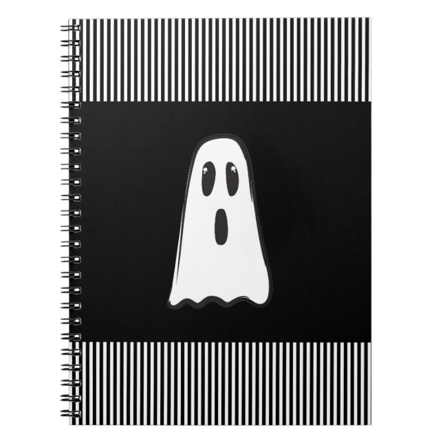 Caderno Espiral BU! Fantasma Assustadoramente Fofo de Halloween Pr (Frente)