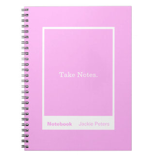 Caderno Espiral Bubblegum Pink Block Quote Classic