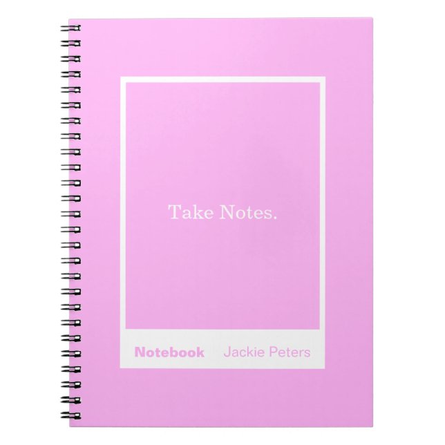 Caderno Espiral Bubblegum Pink Block Quote Classic (Frente)