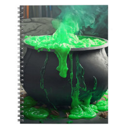 Caderno Espiral Bubbling Witch's Cauldron Halloween