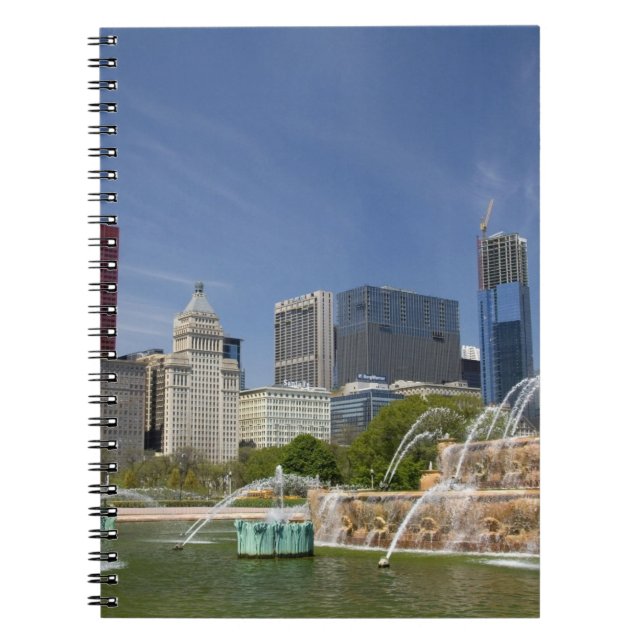 Caderno Espiral Buckingham Fountain, localizado em Grant Park, 2 (Frente)