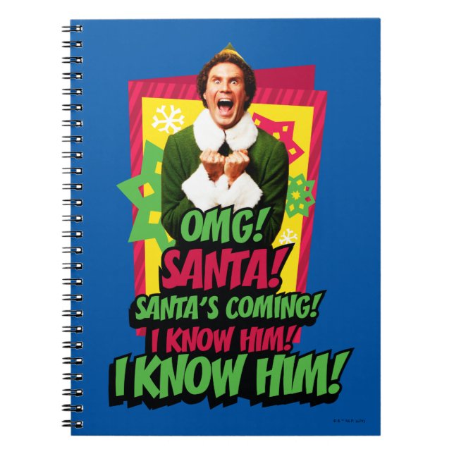 Caderno Espiral Buddy, o Elf | OMG! Papais noeis! (Frente)