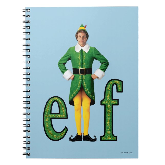 Caderno Espiral Buddy, o logotipo do filme Elf (Frente)