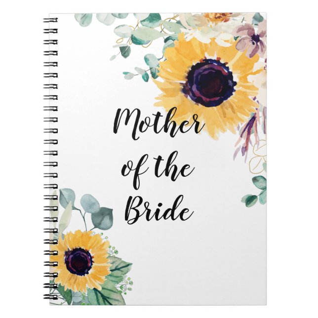 Caderno Espiral BUDGET Mãe Noiva Casamento de Noite Ofertas Girass (Frente)