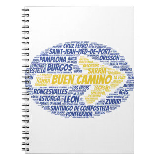 Caderno Espiral Buen Camino Word Art